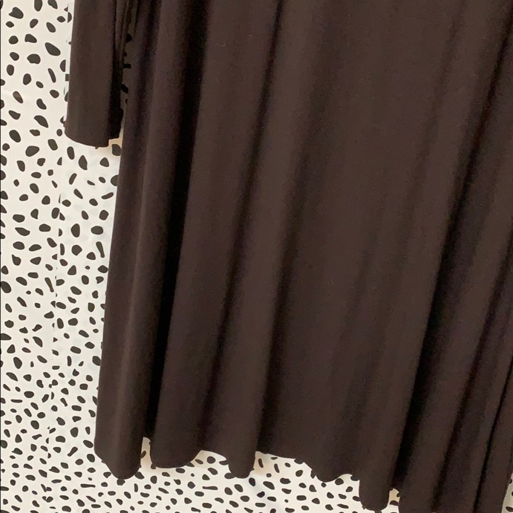 Eileen Fisher NWOT Dark Brown Swing Dress - Picture 2 of 5